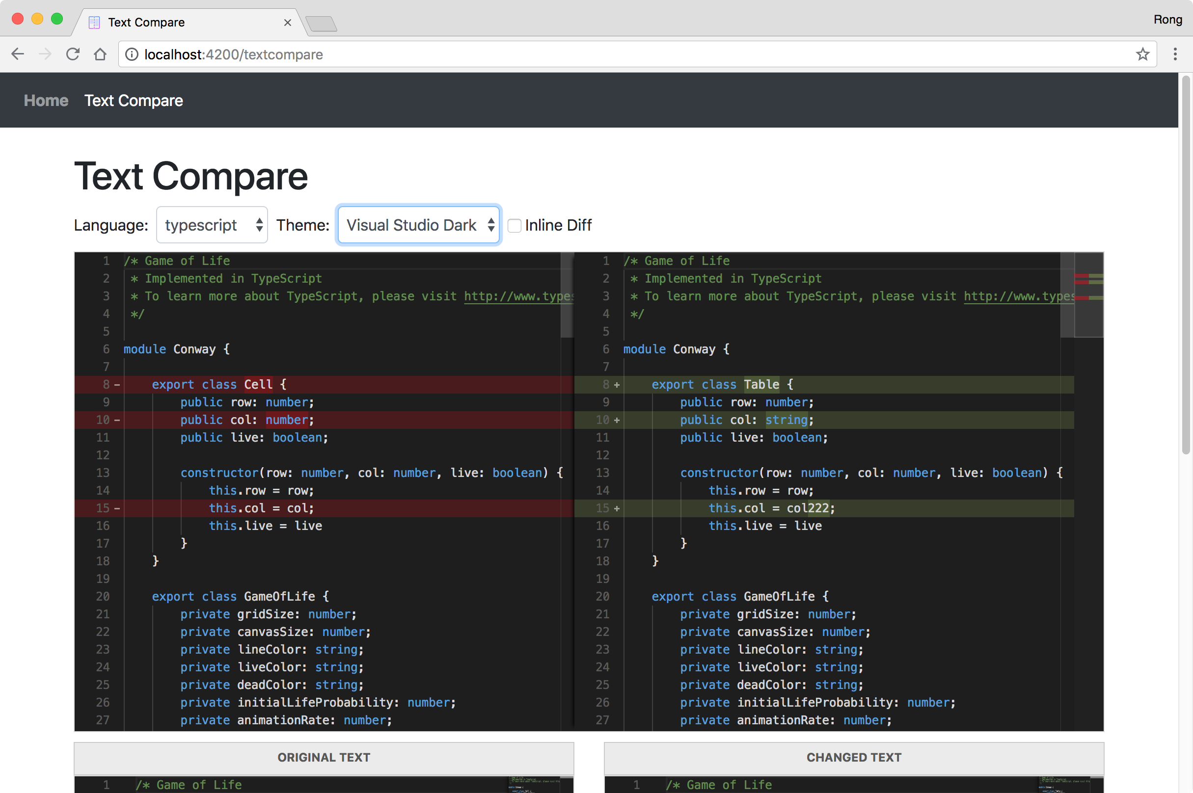 Building Online Text Compare Tool With Angular Https jojozhuang 